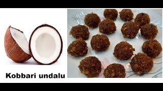 KOBBARI UNDALU  Coconut Jaggery Laddu [upl. by Ennagrom]