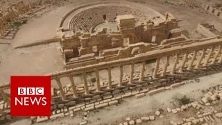 Palmyra A look inside recaptured ancient city in Syria  BBC News [upl. by Eniawd597]