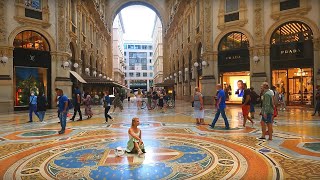 MILAN Piazza DUOMO amp Vittorio Emanuele II GALLERY Italy walking tour 4k [upl. by Simmons]