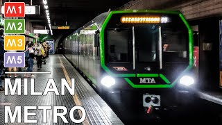 🇮🇹 Milan Metro  All the Lines  Metro di Milano  Tutte le linee 4K 2020 [upl. by Kammerer]