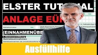 Einnahmenüberschussrechnung Elster  Anlage EÜR Elster  Steuererklärung Kleingewerbe [upl. by Fairfax]